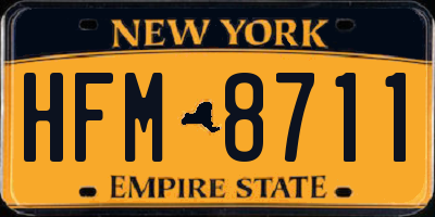 NY license plate HFM8711