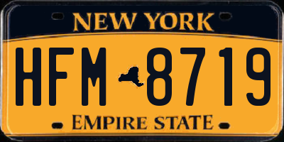 NY license plate HFM8719
