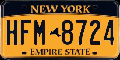 NY license plate HFM8724