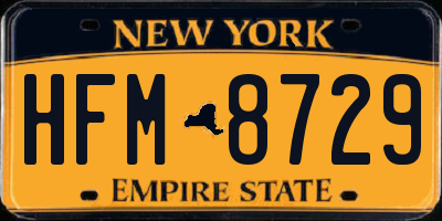NY license plate HFM8729
