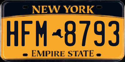 NY license plate HFM8793