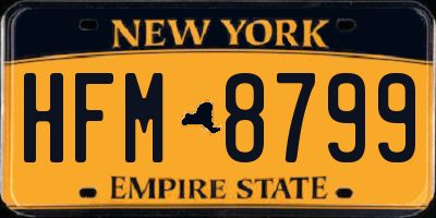 NY license plate HFM8799