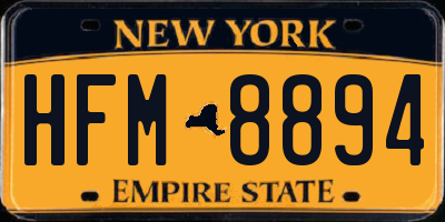 NY license plate HFM8894