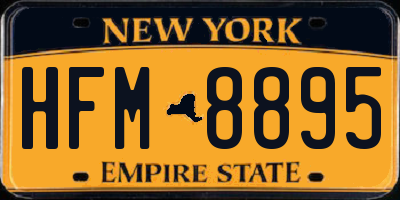 NY license plate HFM8895