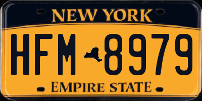 NY license plate HFM8979
