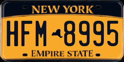 NY license plate HFM8995