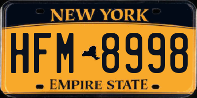 NY license plate HFM8998