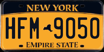 NY license plate HFM9050