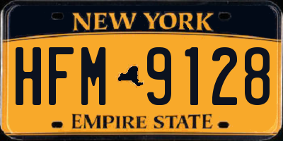 NY license plate HFM9128