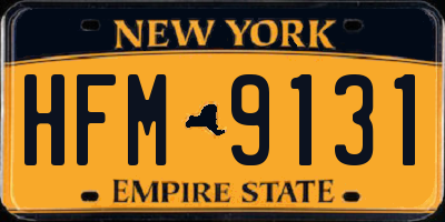 NY license plate HFM9131