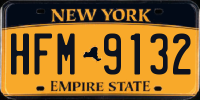 NY license plate HFM9132