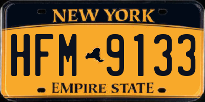 NY license plate HFM9133