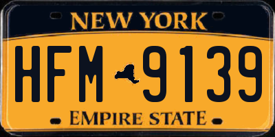 NY license plate HFM9139