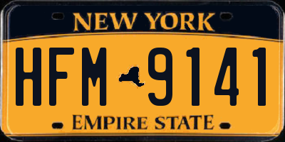 NY license plate HFM9141