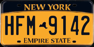 NY license plate HFM9142