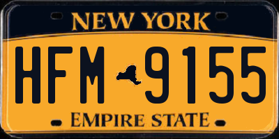NY license plate HFM9155