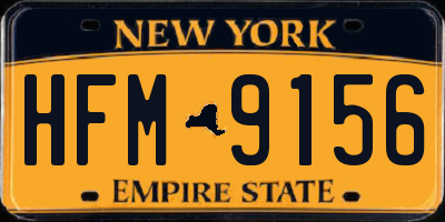 NY license plate HFM9156
