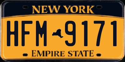 NY license plate HFM9171