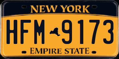 NY license plate HFM9173