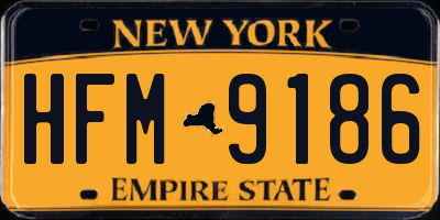 NY license plate HFM9186