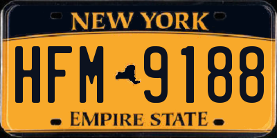 NY license plate HFM9188