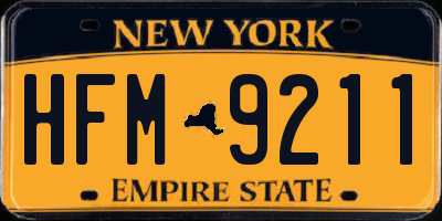 NY license plate HFM9211