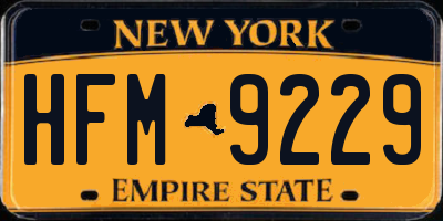 NY license plate HFM9229