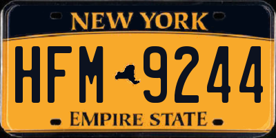 NY license plate HFM9244