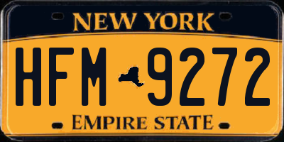 NY license plate HFM9272