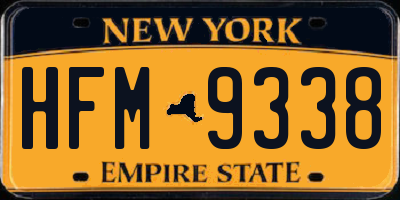 NY license plate HFM9338
