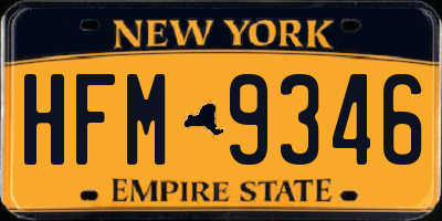 NY license plate HFM9346