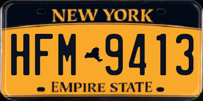 NY license plate HFM9413
