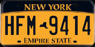 NY license plate HFM9414