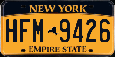 NY license plate HFM9426