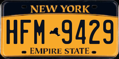 NY license plate HFM9429