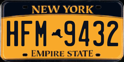 NY license plate HFM9432