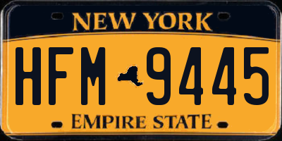 NY license plate HFM9445