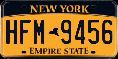 NY license plate HFM9456