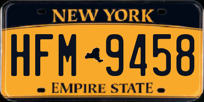 NY license plate HFM9458