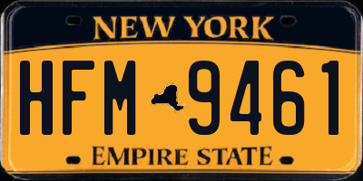 NY license plate HFM9461