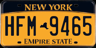 NY license plate HFM9465