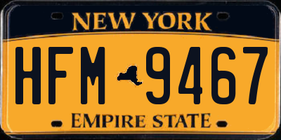 NY license plate HFM9467