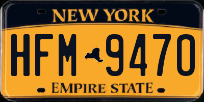 NY license plate HFM9470