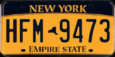 NY license plate HFM9473