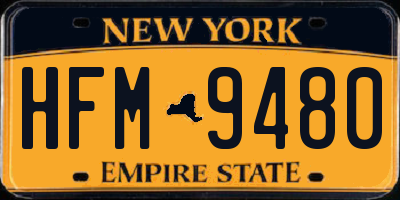 NY license plate HFM9480