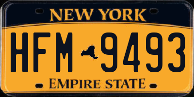 NY license plate HFM9493