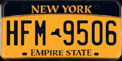 NY license plate HFM9506