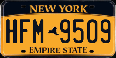 NY license plate HFM9509