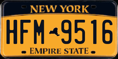 NY license plate HFM9516