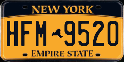 NY license plate HFM9520